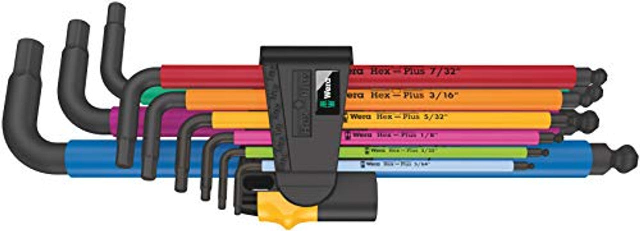 Wera 05022640001 950/9 Hex-Plus Multicolour Imperial 2 L-Key Set, Imperial Wera