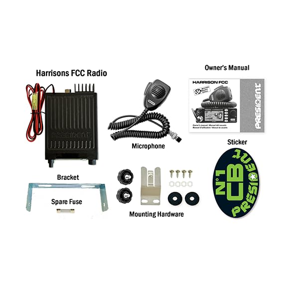 President Harrison FCC AM/FM Mobile CB Radio with CTCSS/DCS President