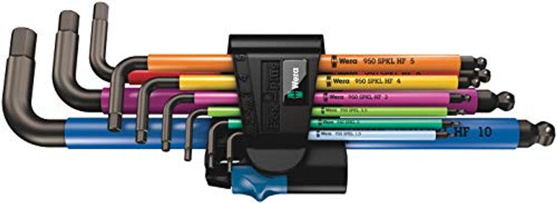 Wera 05022210001 022210 Multicolor Metric L-Key Set with Holding Function, Multi Wera