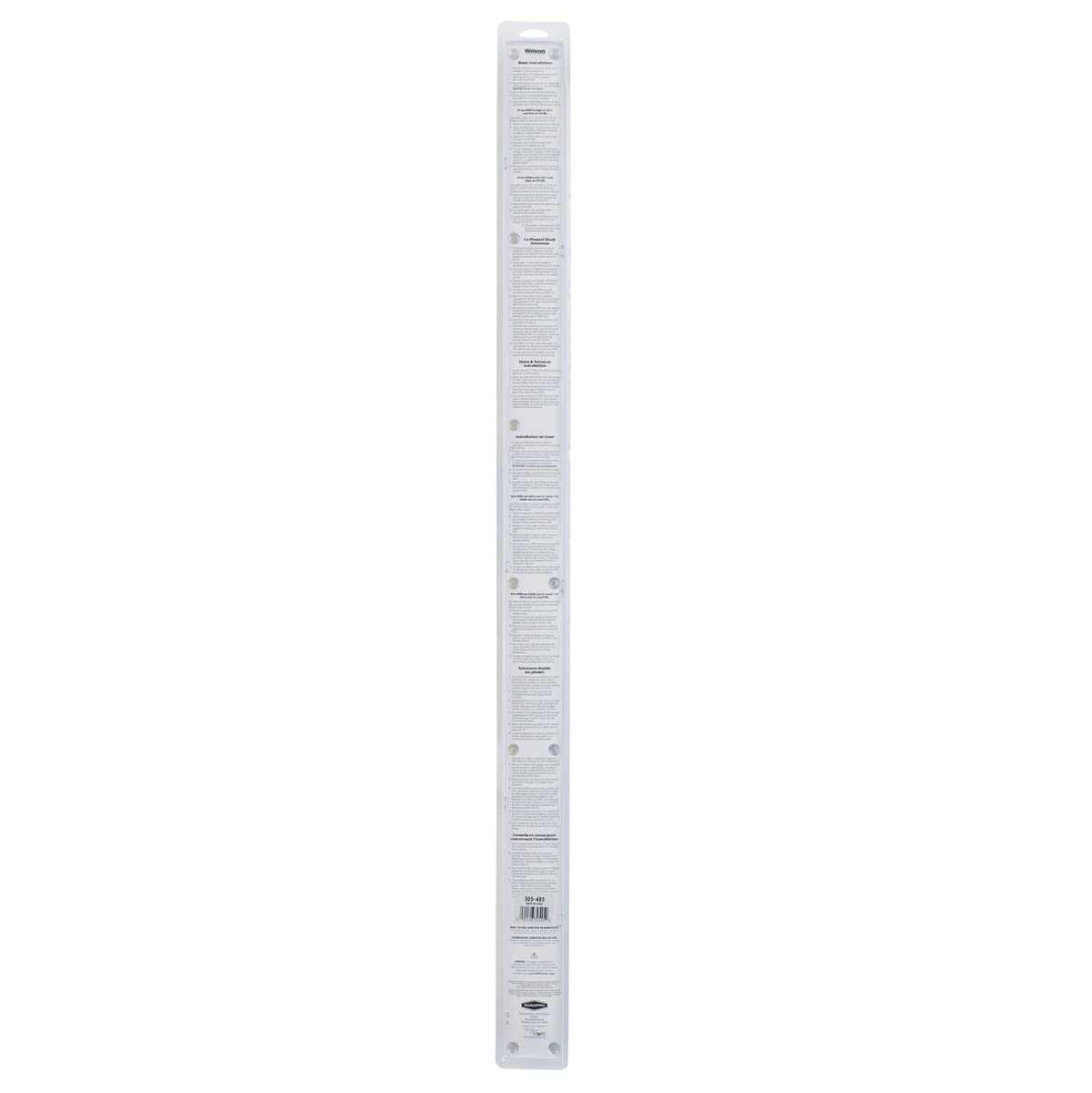 Wilson Antennas 305-485 CB Antenna Silver Load FGT Series 3'Fiberglass Whip Antenna, AM|FM Ready, White Wilson