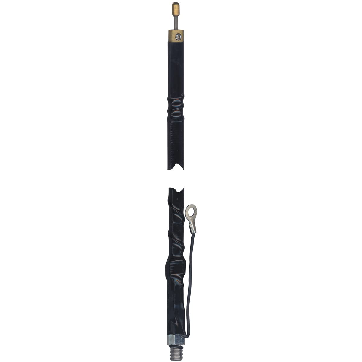 Wilson Antennas 305-480 Tunable 2-Foot Silver Load FGT Series Fiberglass Tip AM|FM CB Antenna 400W SWR Fine-Tuning, Static-Reducing Cap, AM|FM Ready, Black Wilson