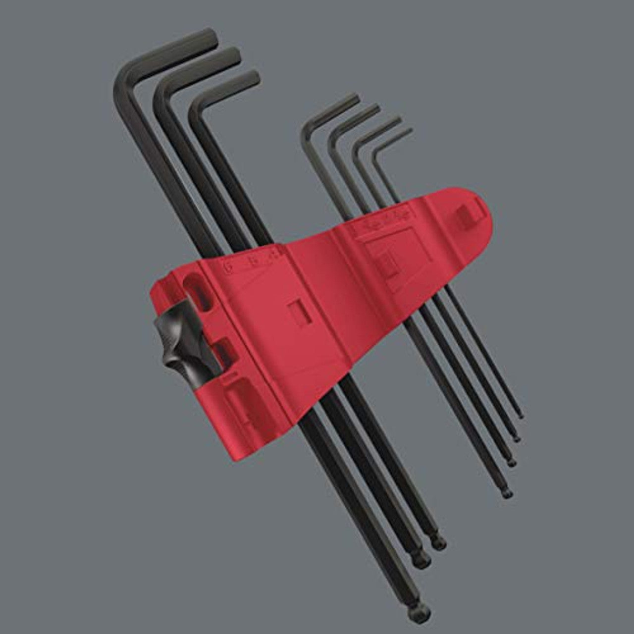 Wera 05022086001 950 Pkl/9 Bm N L-Key Set Red Plastic Holder Metric Wera