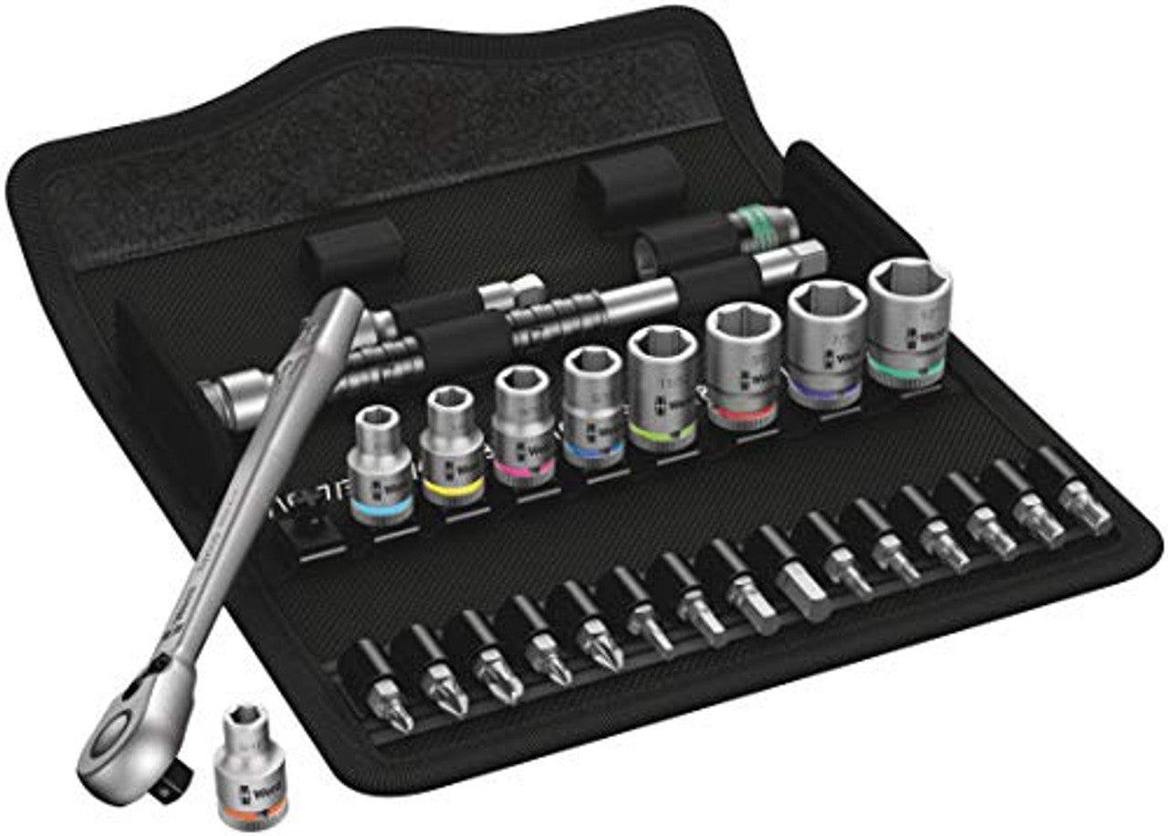 Wera 05004021001 8100 Sa 11 Zyklop Metal Ratchet Set Imperial 1/4 Wera