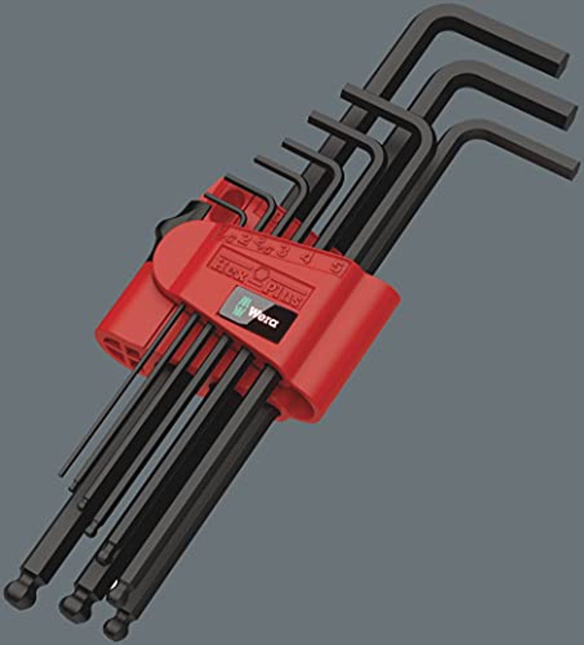 Wera 05073596001 Hex-Plus Hex Key Set 950 PKL/9 BM SB High Torque with Ball-end Wera