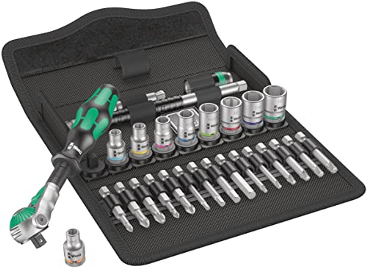 Wera 05004019001 Ratchet Set, 28, 1/4 in, SAE Wera