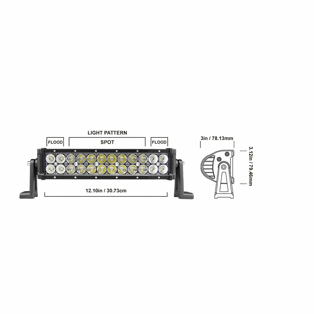 db Link DBLE12C 12" Straight Double Row LED Off-Road Light Bar / 60 Watts DB Link