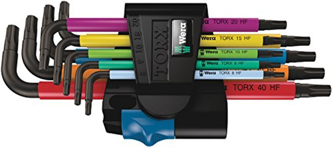 Wera 05024179001 Torx L-Key Set 967 Sl/9 with Holding Function,MULTI Wera