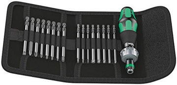 Wera 05051041001 Kraftform Kompakt 60 RA Ratcheting Screwdriver Set, 17-Piece Wera