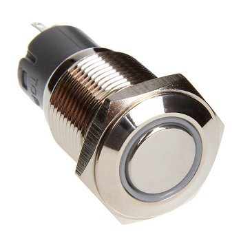 Race Sport RS-16MM-LEDW 16mm Flush Mount LED Momentary Switch (WHITE) (Sold Each) Racesport