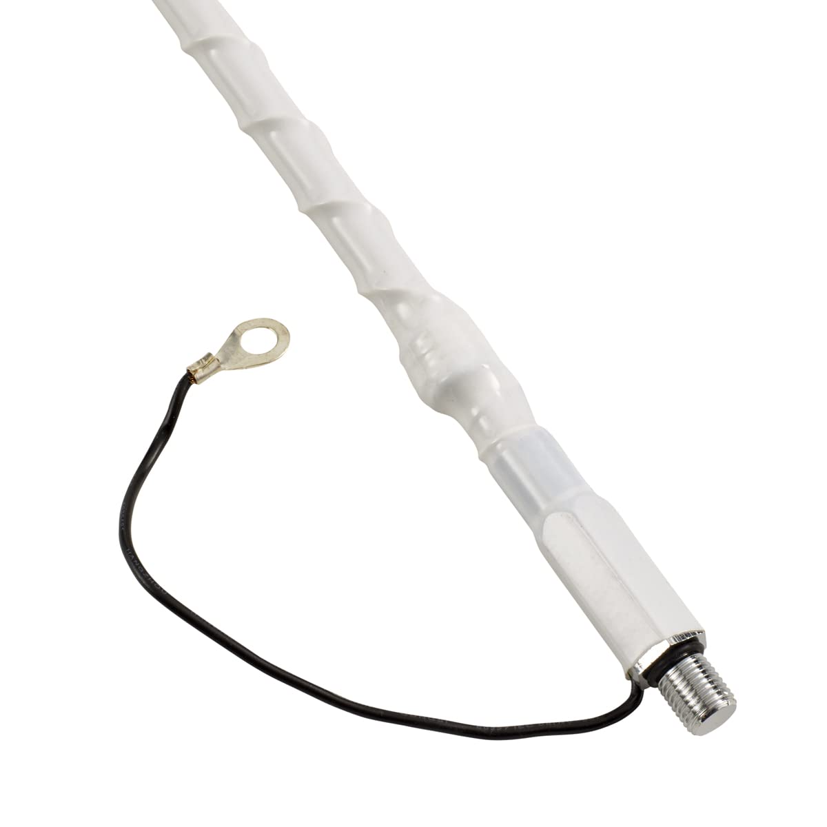 Wilson Antennas 305-485 CB Antenna Silver Load FGT Series 3'Fiberglass Whip Antenna, AM|FM Ready, White Wilson