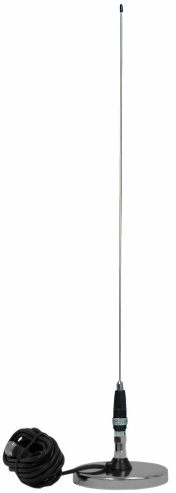 Procomm JBC112-2400 2 ft.Vmt Whip with 3 in. Chrome Magnet 12 ft. Coax Procomm