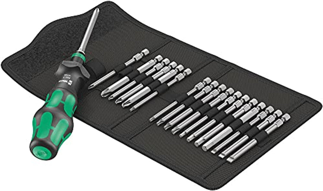 Wera 05057482001 Kraftform Kompakt Turbo 1 SAE Screwdriver Bit Set, 19 pieces Wera