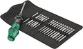 Wera 05057482001 Kraftform Kompakt Turbo 1 SAE Screwdriver Bit Set, 19 pieces Wera