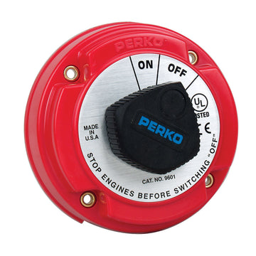 Perko 9601DP Medium Duty Battery Disconnect Shut Off/On - 250 Amp Continuous, 12-32VDC Perko