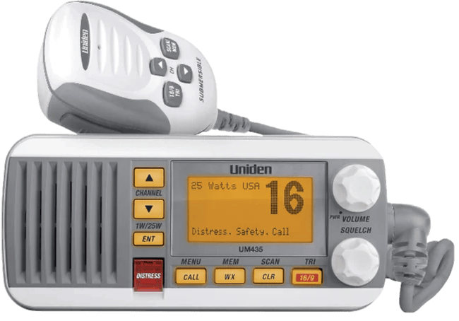 Uniden UM435 VHF Marine Radio with Weather Alert (White) Uniden