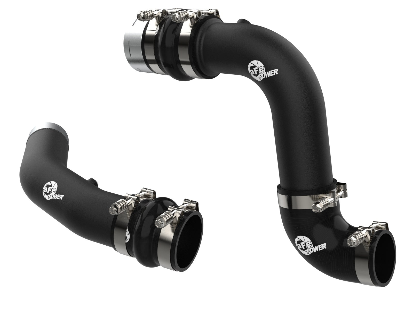 aFe Power 46-20734-B BladeRunner Aluminum Hot and Cold Charge Pipe Kit Black (Ford Diesel Trucks 23-24 V8-6.7L (td))