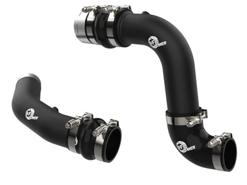 aFe Power 46-20734-B BladeRunner Aluminum Hot and Cold Charge Pipe Kit Black (Ford Diesel Trucks 23-24 V8-6.7L (td))
