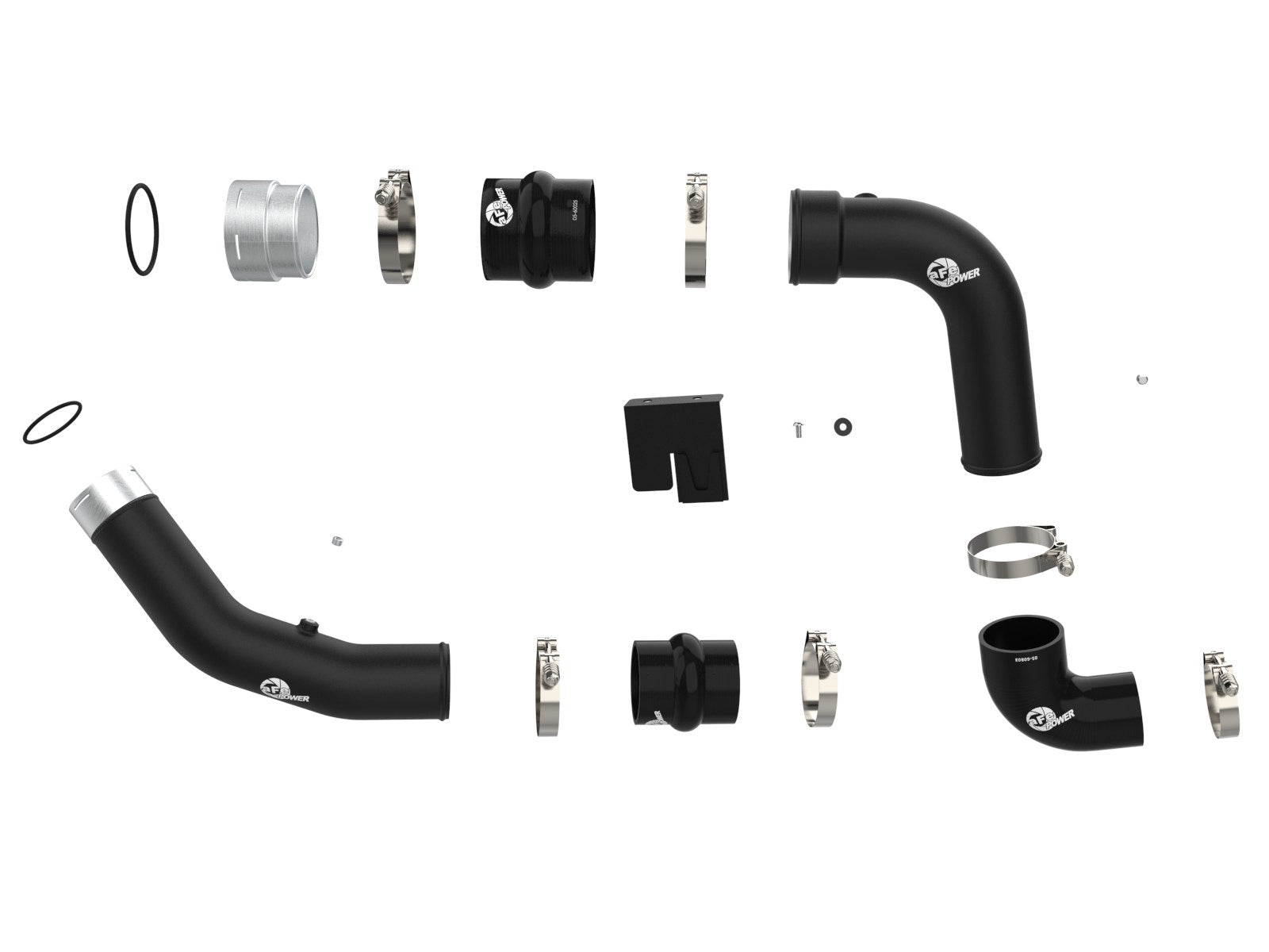 aFe Power 46-20734-B BladeRunner Aluminum Hot and Cold Charge Pipe Kit Black (Ford Diesel Trucks 23-24 V8-6.7L (td)) Husky Liners