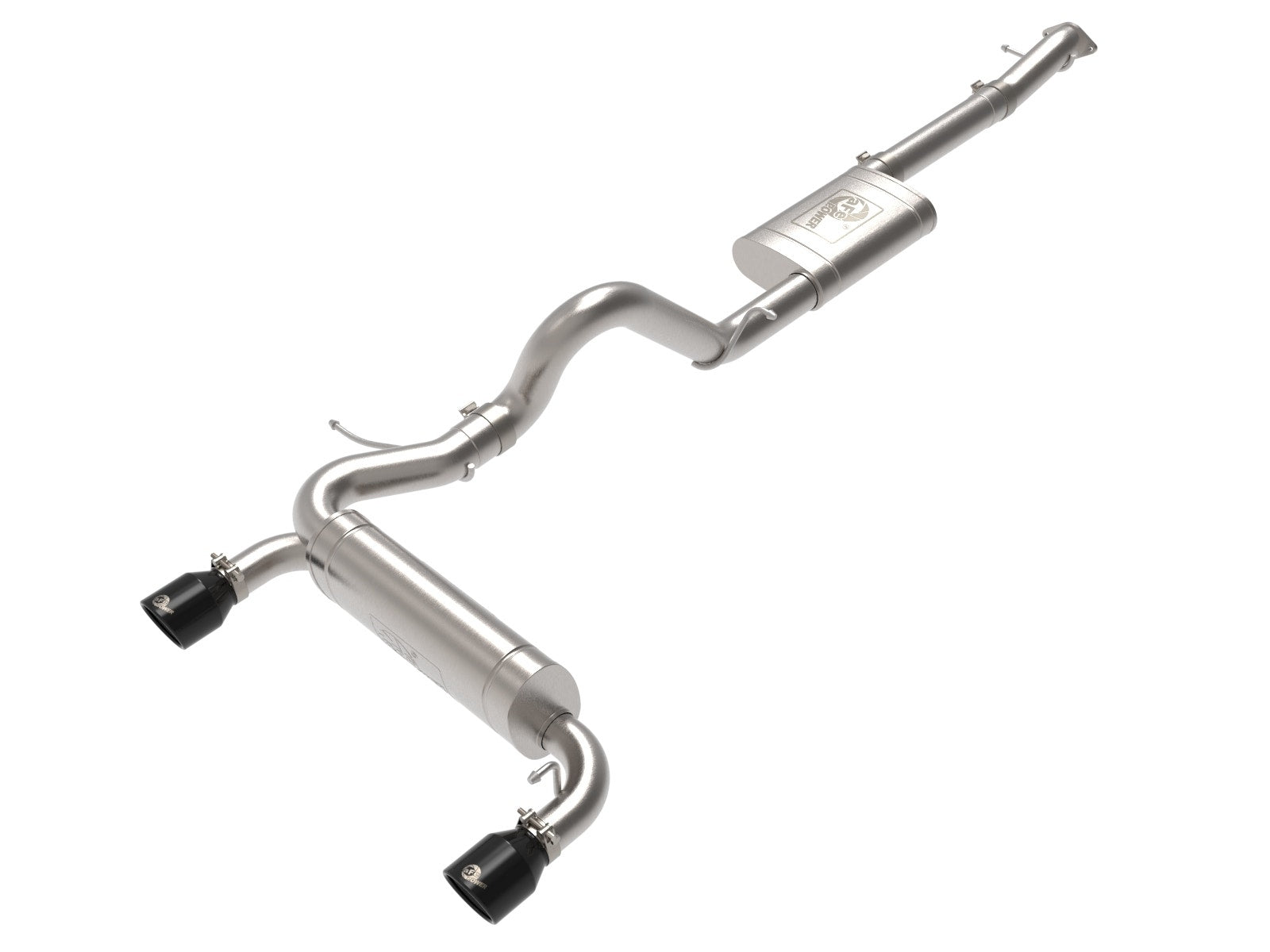 aFe Power 49-33138-B Vulcan Series 3 IN to 2-1/2 IN 304 Stainless Steel Cat-Back Exhaust System w/ Black Tip (Ford Bronco 21-24 L4-2.3L (t)/V6-2.7L (tt)) aFe Power