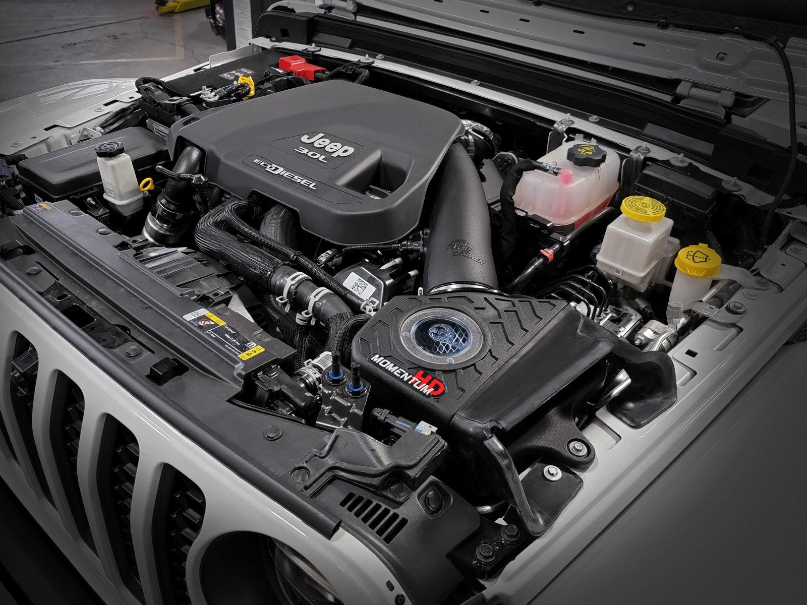 aFe Power 50-70062T Momentum HD Cold Air Intake System w/ Pro 10R Filter (Jeep Wrangler (JL)/Gladiator (JT) 20-23 V6-3.0L (td) EcoDiesel) American Autowire