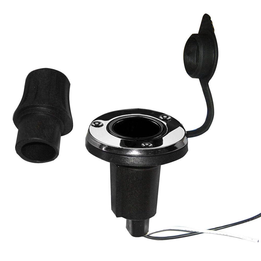 Perko 1045P0SDP Locking Collar Pole Light Mounting Base - 2 Pin - Round - Stainless Steel Perko