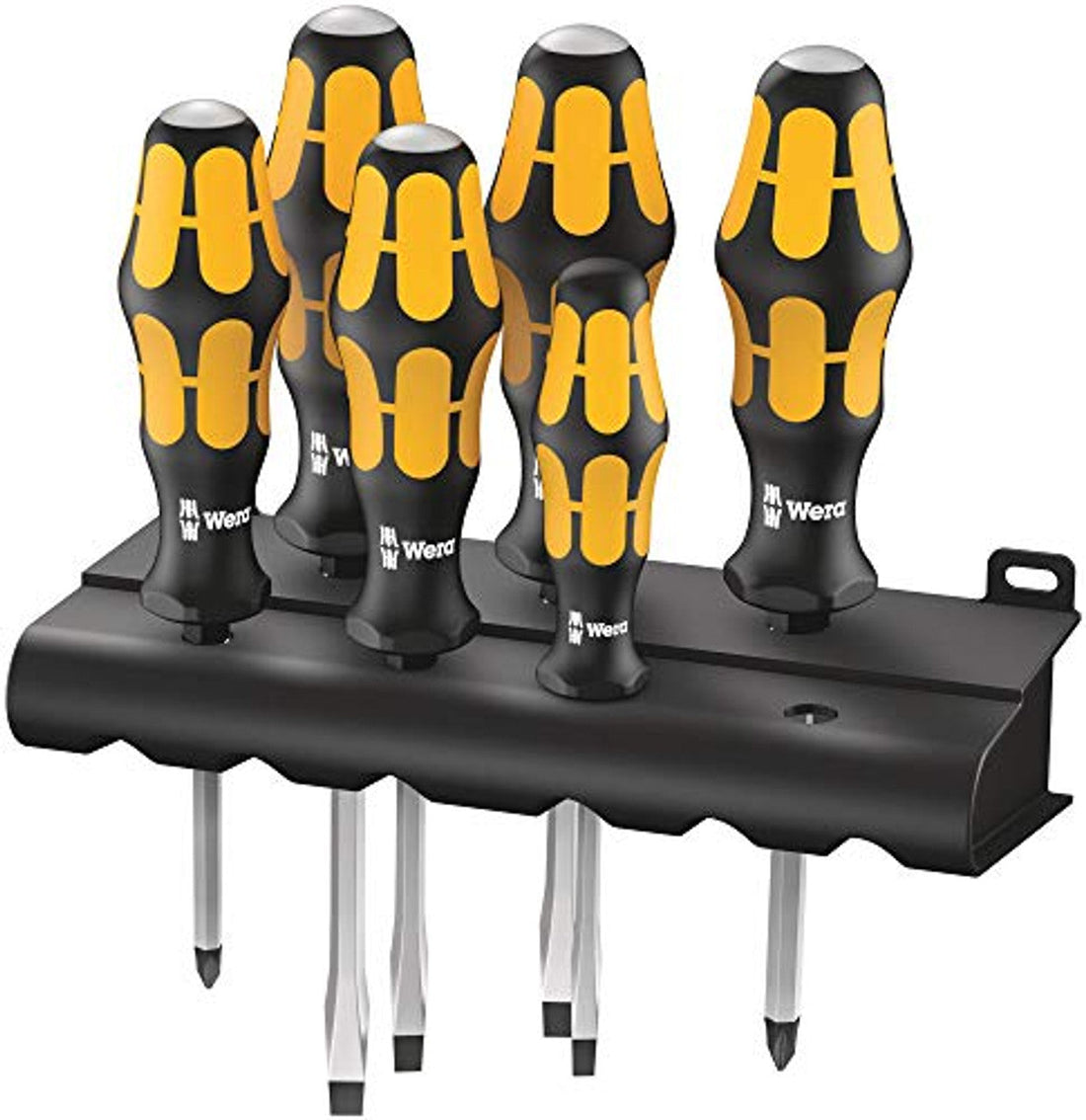 Wera 05018282001 932/6 Kraftform Plus Screwdriver Set and Rack, 6-Pieces Wera