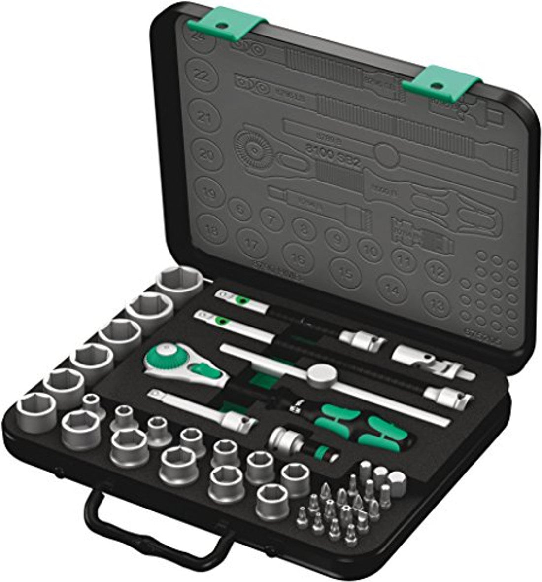 Wera 05003594001 8100 SB 2 Zyklop 3/8" Metric Ratchet Set ( Piece of 43) Wera