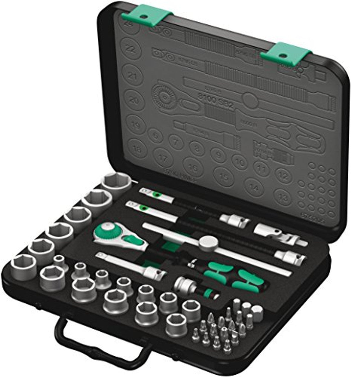 Wera 05003594001 8100 SB 2 Zyklop 3/8" Metric Ratchet Set ( Piece of 43) Wera