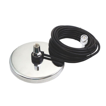 Procomm JBC110-10BN 3 in. Chrome Magnet Mount with 10 ft. RG58 Coax Cable & BNC Connector Procomm