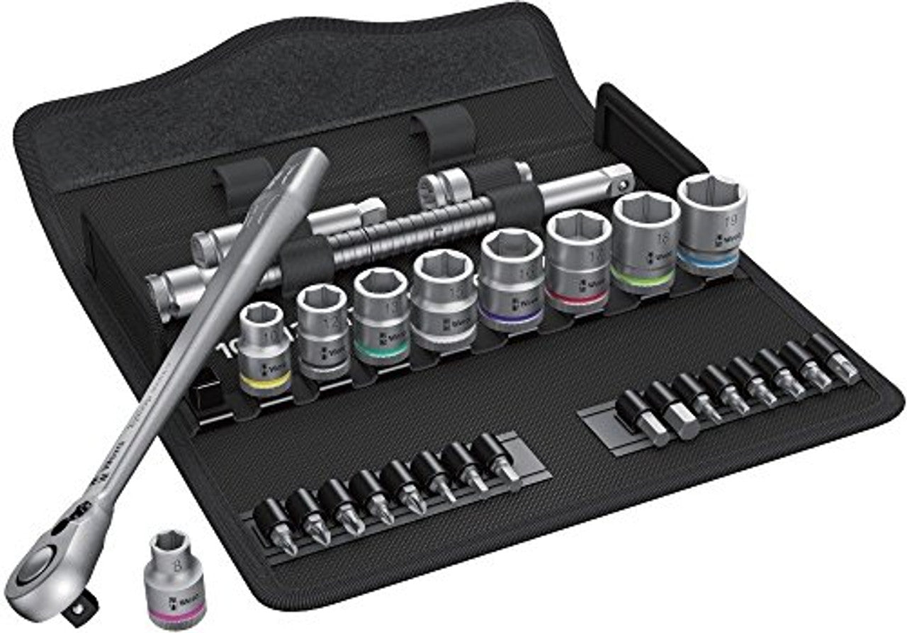 Wera 05004048001 8100 SB 8 Zyklop Metal Ratchet Set with switch lever Wera