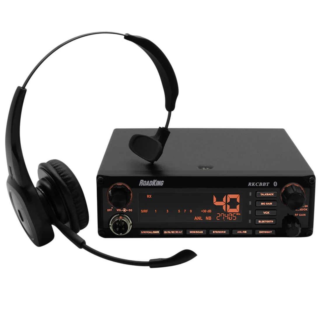 RoadKing RKCBBT Voice-Activated Hands-Free CB Radio (Black) Roadking