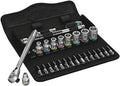 Wera 05004018001 8100 SA 8 Zyklop Metal Ratchet Set w/ Switch Lever, 1/4