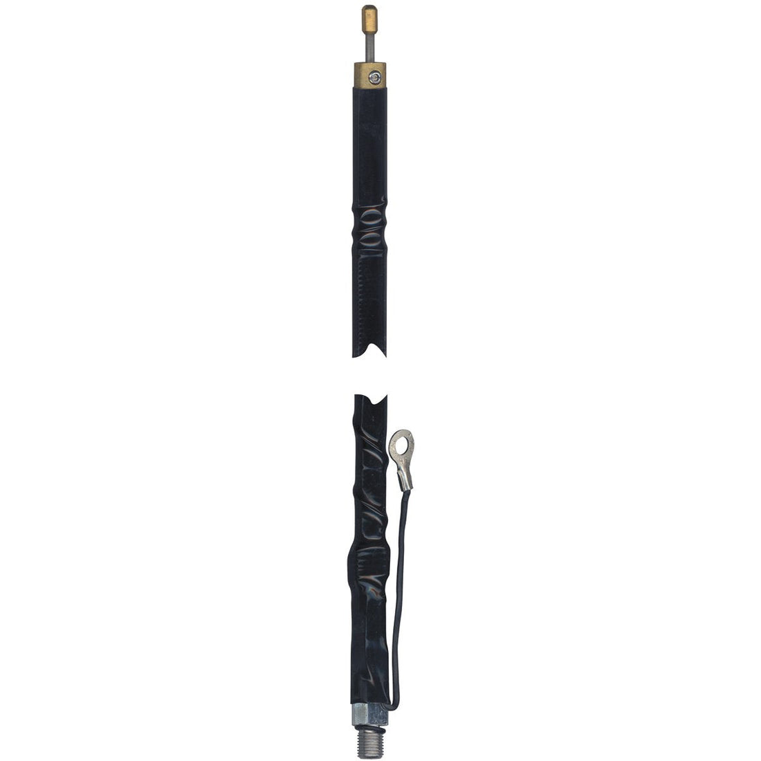Wilson Antennas 4FT Silver Load Fiberglass Whip 305-486 Top Loaded CB Antenna with Tunable Tip, AM|FM Ready, Black Wilson