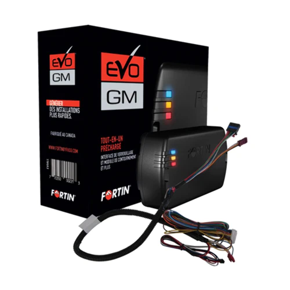 Fortin EVO-GMT1 Module & T-Harness combo for Cadillac, Chevrolet, Buick & GMC Flip Key vehicles. Fortin