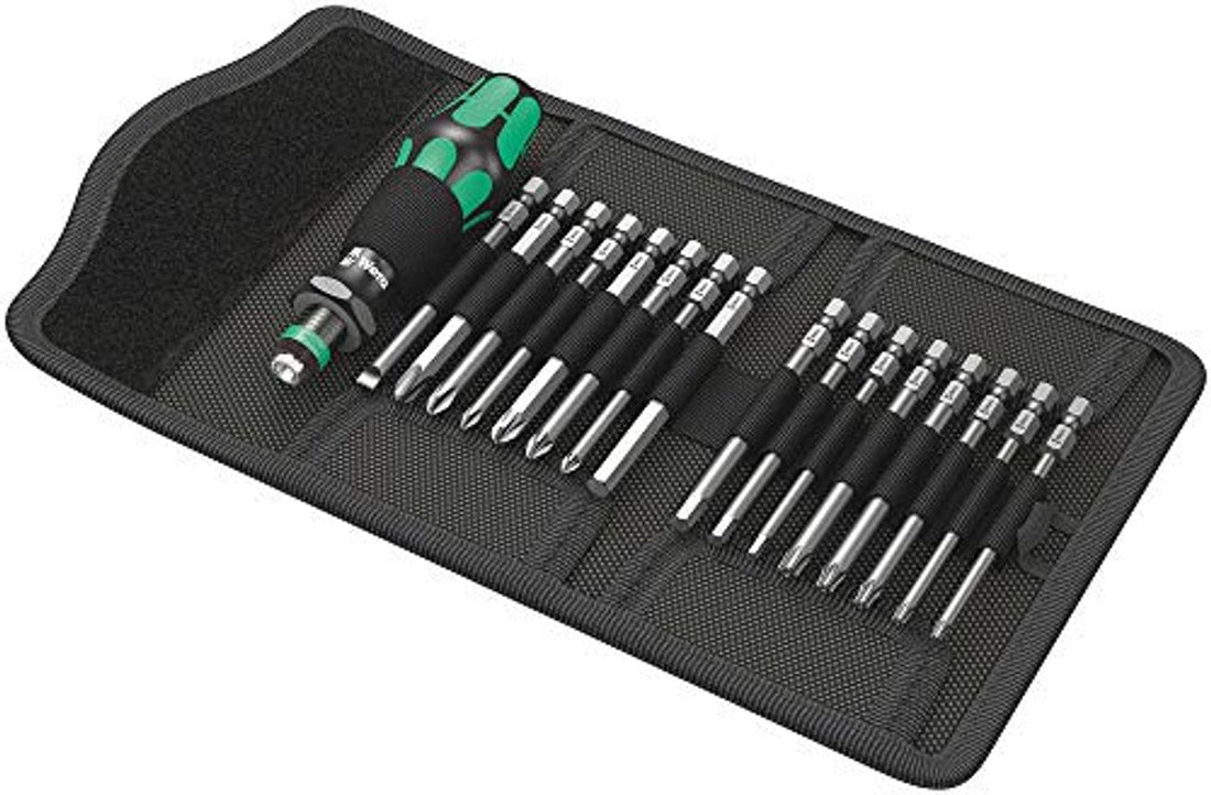Wera 05059295001 KK 60 Kraftform Bitholding and 3 1/2-Inch Bit Pouch Set Wera