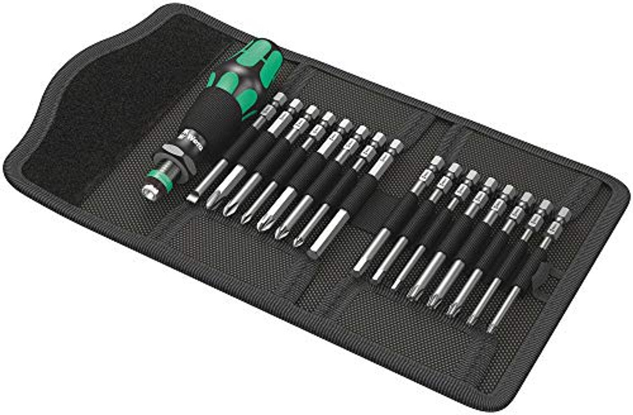 Wera 05059295001 KK 60 Kraftform Bitholding and 3 1/2-Inch Bit Pouch Set Wera