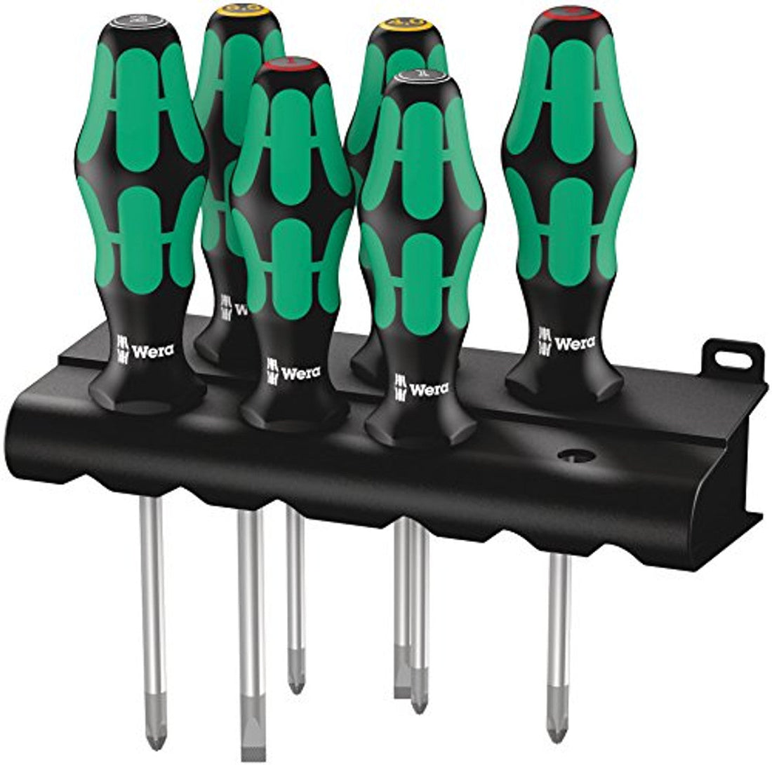 Wera 05105622001 Kraftform Plus Lasertip 335/350/355/6 6-Piece Screwdriver Set Wera