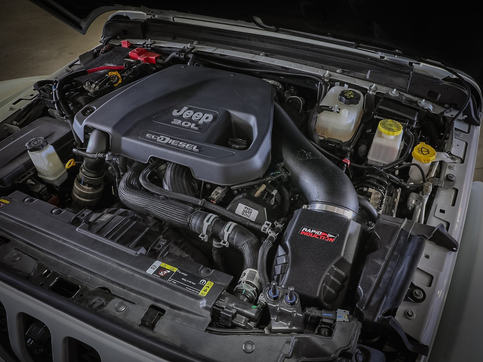 aFe Power 52-10005D Rapid Induction Cold Air Intake System w/ Pro DRY S Filter (Jeep Wrangler (JL)/Gladiator (JT) 20-23 V6-3.0L (td) EcoDiesel) aFe Power