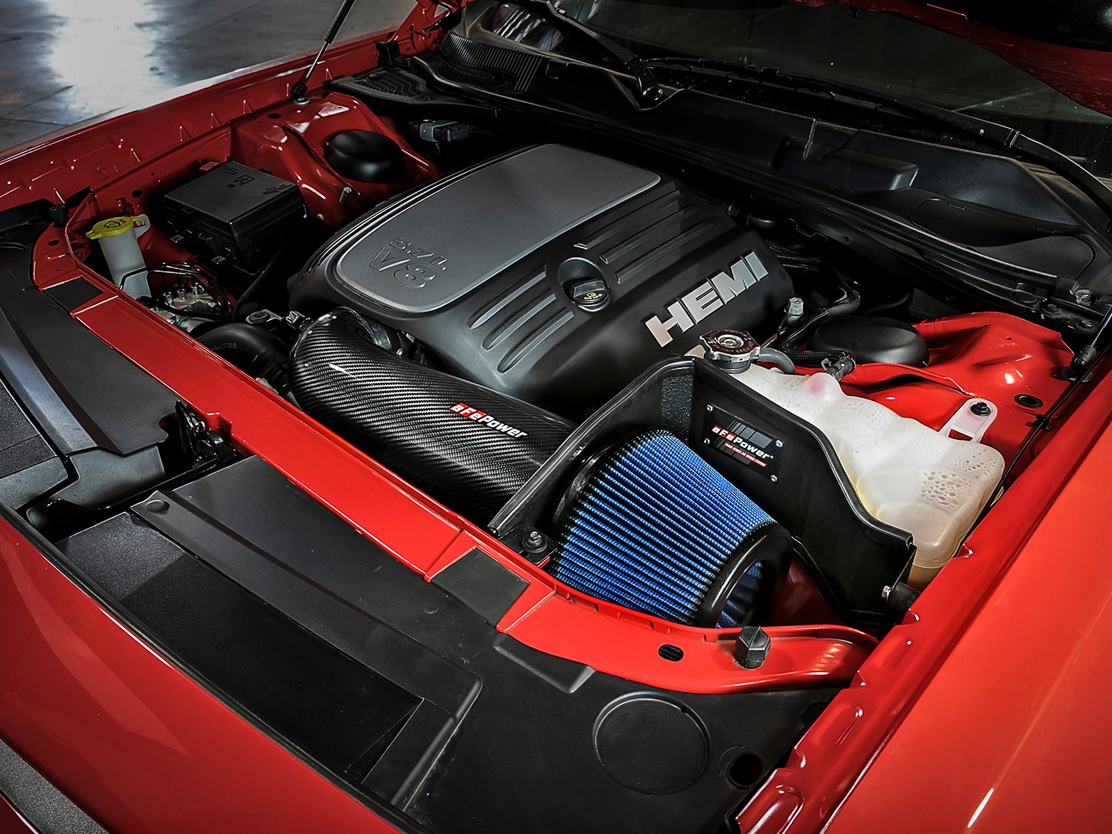 aFe Power 54-12162-C Track Series Carbon Fiber Cold Air Intake System w/Pro 5R Filter Media (Dodge Challenger/Charger/Chrysler 300C 11-23 V8-5.7L HEMI) aFe Power