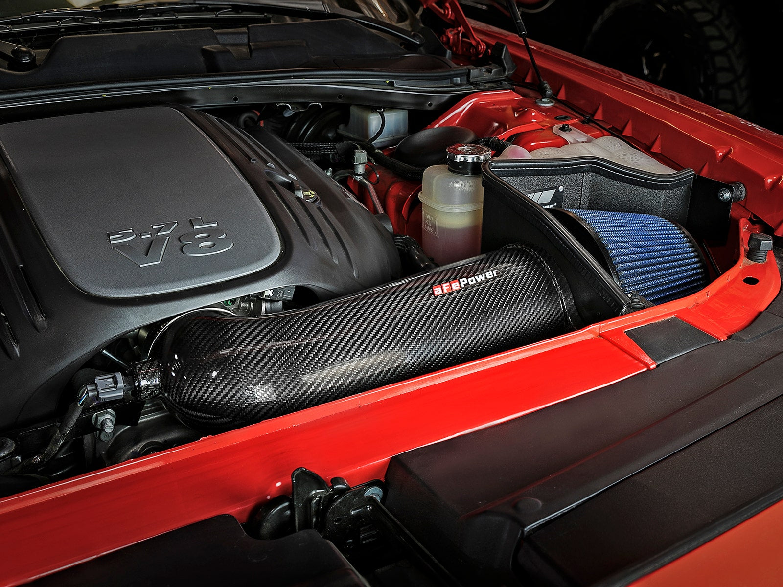 aFe Power 54-12162-C Track Series Carbon Fiber Cold Air Intake System w/Pro 5R Filter Media (Dodge Challenger/Charger/Chrysler 300C 11-23 V8-5.7L HEMI) aFe Power