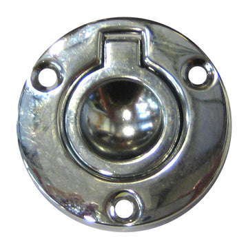 Perko 1232DP2CHR Round Flush Ring Pull - 2" - Chrome Plated Zinc Perko