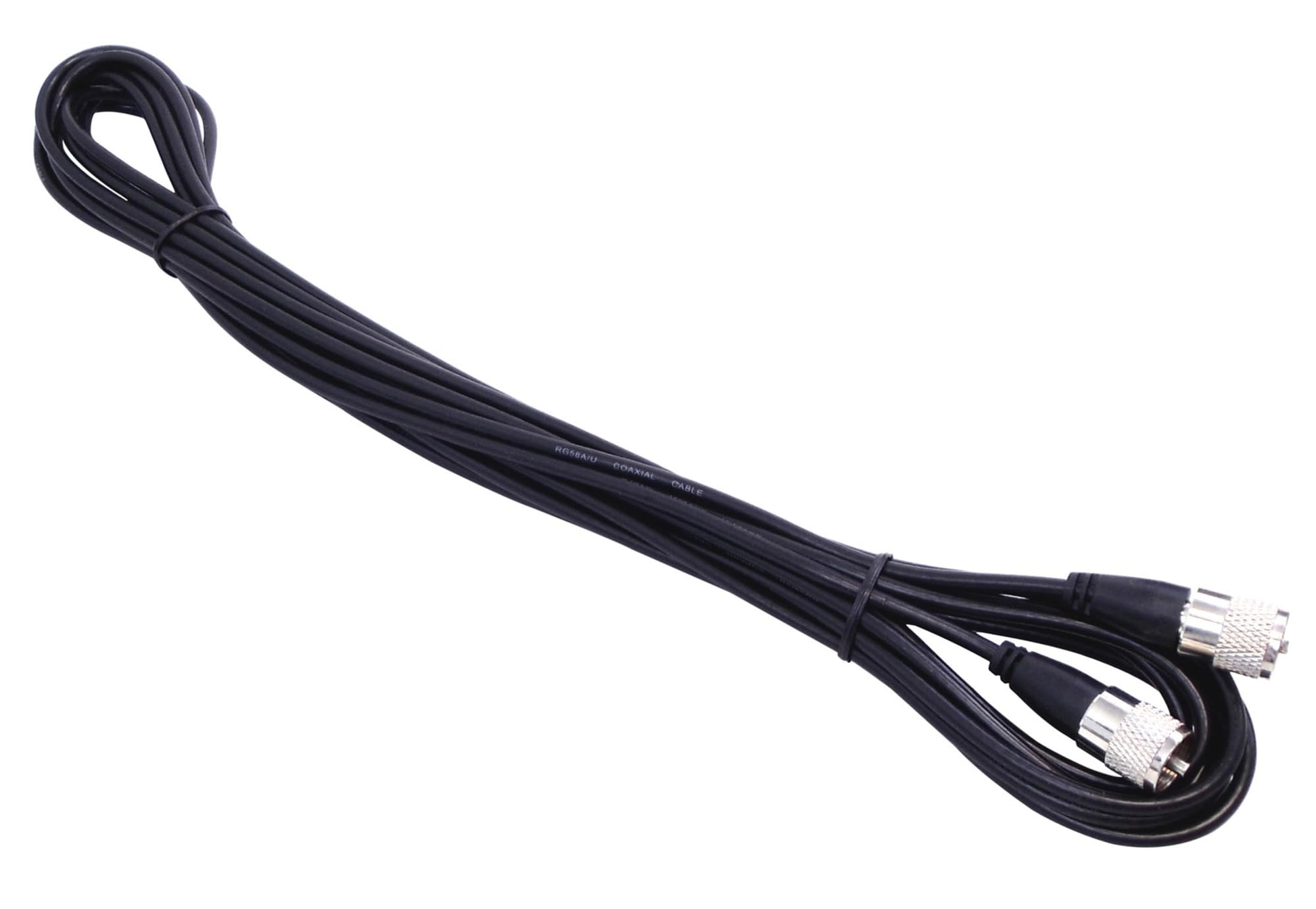 Kalibur Electronics - KPP25-B 25 Foot Black Rg58a/u Coax Cable Assembly with Molded Pl259 Connectors On Each Kalibur