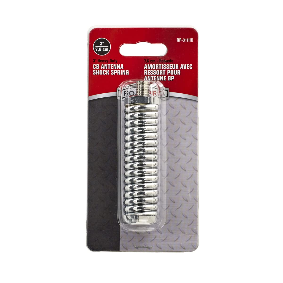 RoadPro RP-311HD 3" Heavy Duty Chrome Plated Steel Antenna Shock Spring Roadpro