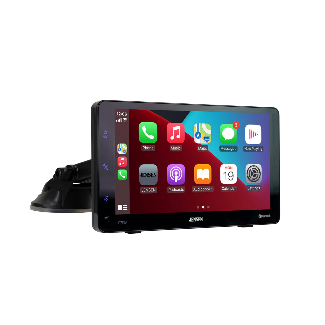 Jensen JC7DM 7" touchscreen monitor with wired or wireless Apple CarPlay® and Android™ compatibility Jensen
