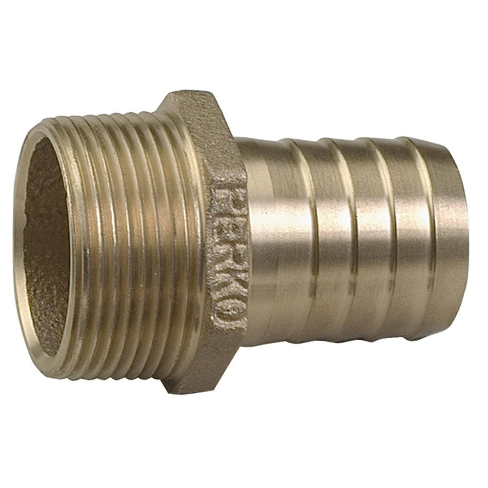 Perko 0076DP7PLB 1-1/4" Pipe to Hose Adapter Straight Bronze MADE IN THE USA Perko