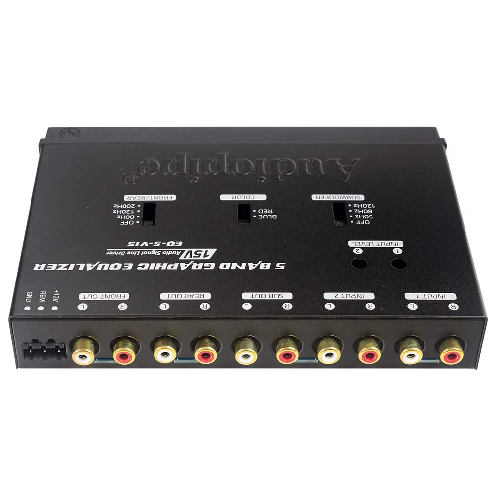 Audiopipe EQ-5-V15 5 Band Graphic Equalizer with Subwoofer Control AUDIOPIPEMAP