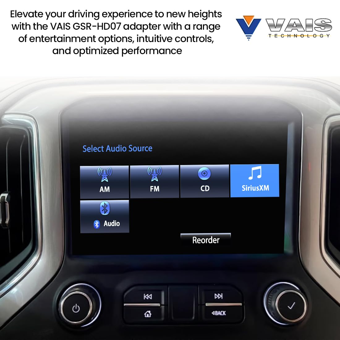 Vais Technology GSR-HD07 Use SiriusXM's satellite radio tuner with the factory radio in select 2022-up Hondas Vais Technology