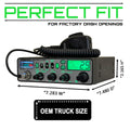 President Walker IV FCC AM/FM Trucker CB Radio with Automatic SWR/SWR Protection, 7-Color LCD with Glow Mode, Automatic Squelch, Noise Reduction, Weather/Alert, VOX Hands-free, USB-C Port, P-channels. President