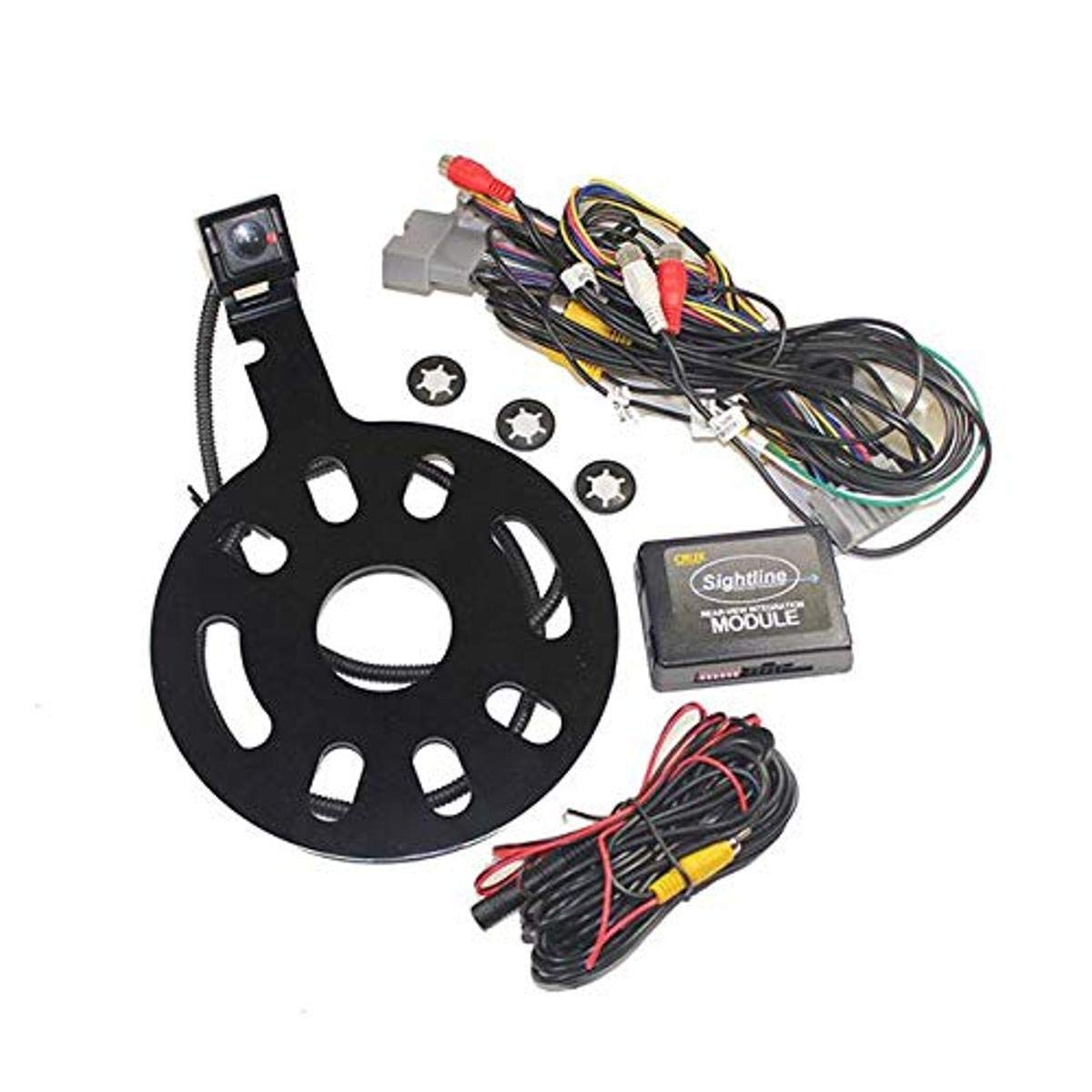 CRUX RVCCH75WT Rear-view Integration System for '07-'18 Jeep Wrangler with Spare Tire Mount Camera CRUX Interfacing Solutions