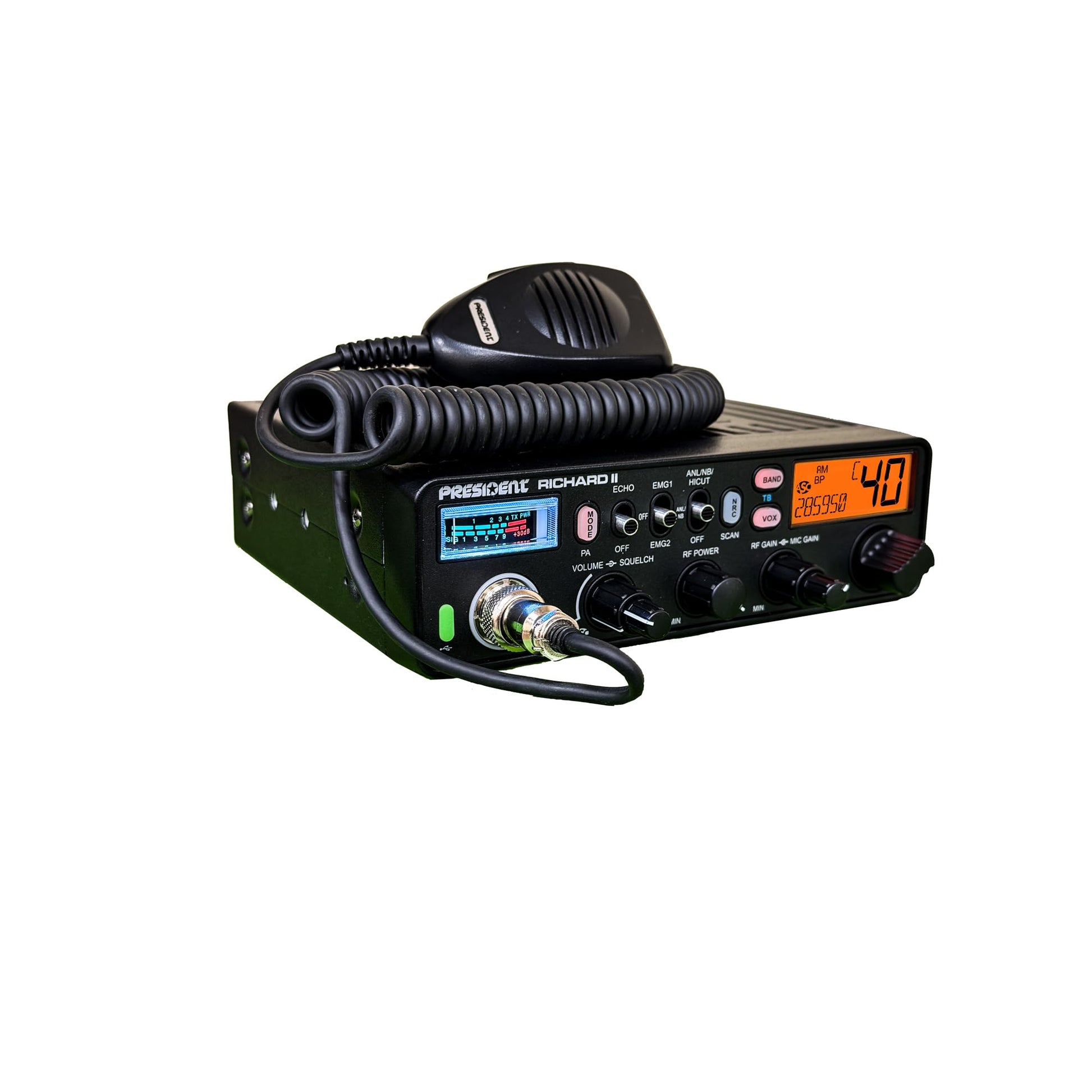 President Richard II 10 Meter Amateur Radio Service 28 to 29.7MHz, OEM Truck Size, with Voltage Protection President